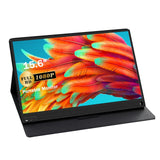 شاشة محمولة ZEUSLAP مقاس 15.6 بوصة Full HD باللون الأسود مع حامل