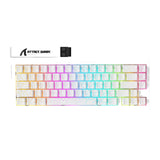 لوحة مفاتيح ATTACK SHARK X68PRO HE لاسلكية مغناطيسية – أبيض كونتور / Contour White – الصورة 1